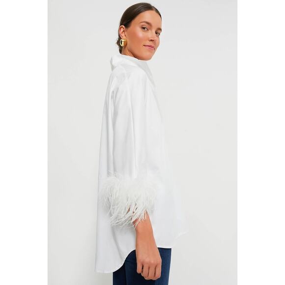 Tuckernuck White Feather Willow Blouse NWT size XS - Picture 3 of 11